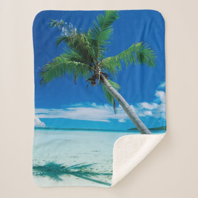 Tropical Beaches | Motu Tofari Beach, Bora Bora Sherpa Blanket (Front)