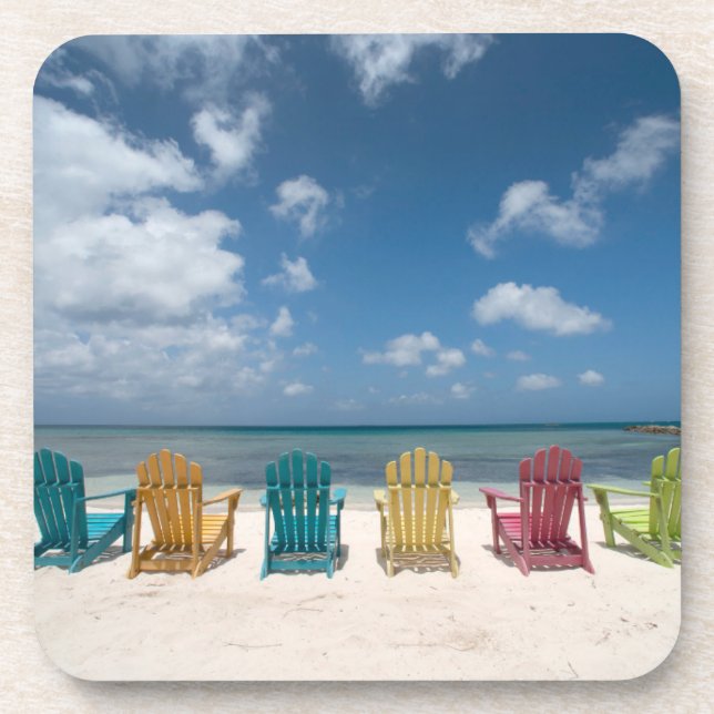 Tropical Beaches | Palm Beach, Aruba Coaster (Front)