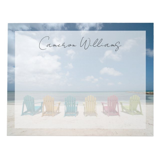 Tropical Beaches | Palm Beach, Aruba Notepad (Front)