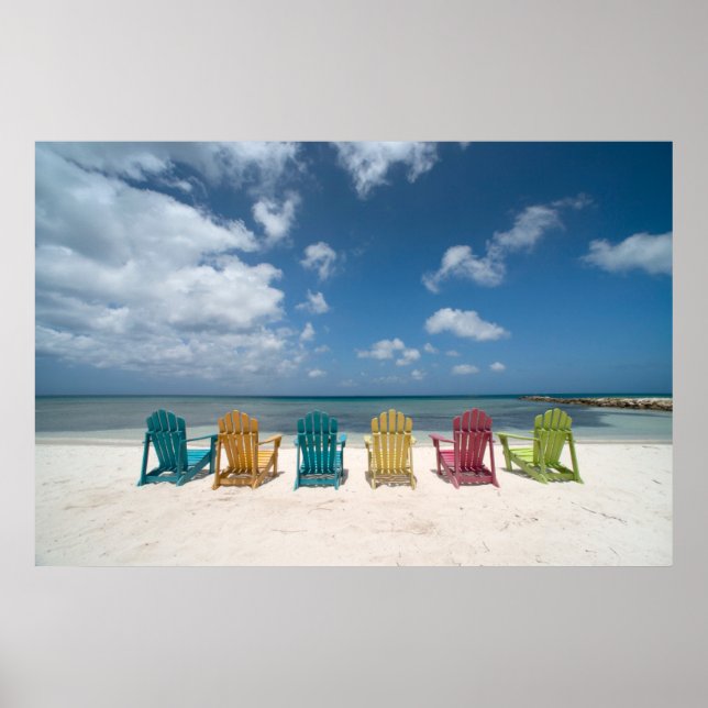 Tropical Beaches | Palm Beach, Aruba Poster (Front)