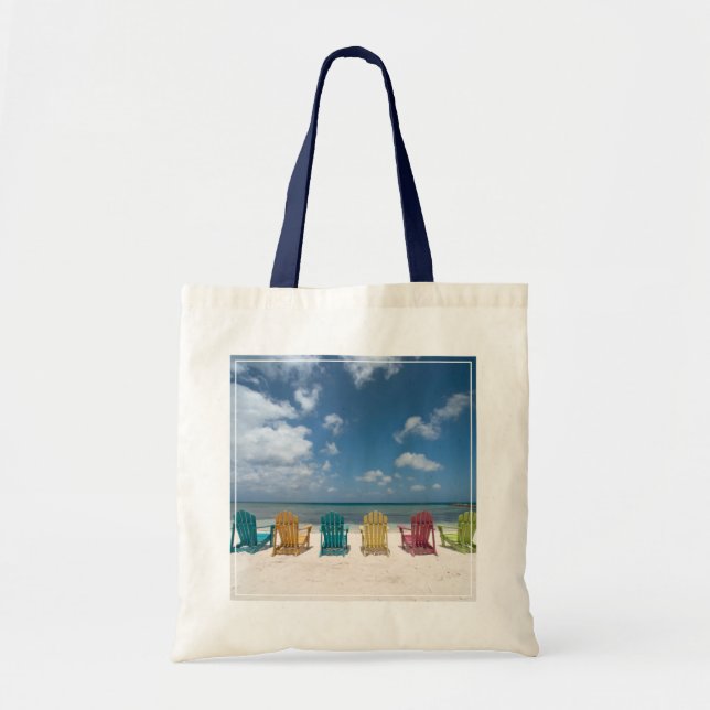 Tropical Beaches | Palm Beach, Aruba Tote Bag (Front)