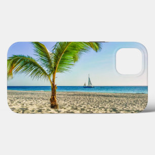 Tropical Beaches   Sailboat, Palm Tree, Aruba iPhone 13 Case
