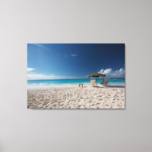 Tropical Beaches Sandy Beach, Anguilla Canvas Print