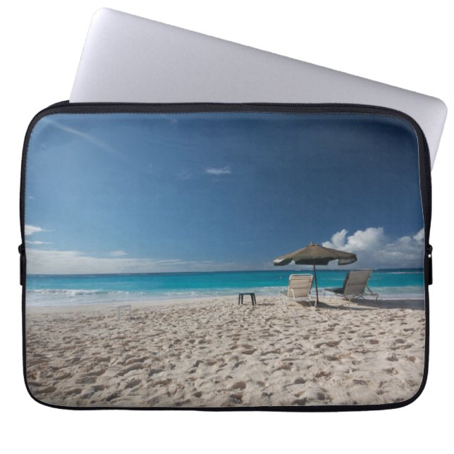 Tropical Beaches | Sandy Beach, Anguilla Laptop Sleeve (Front)