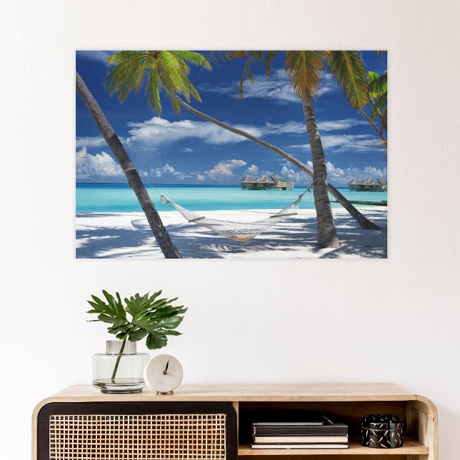 Tropical Beaches | Sandy Beach, Maldives Canvas Print (Creator Uploaded)