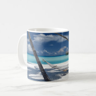 Tropical Beaches   Sandy Beach, Maldives Coffee Mug