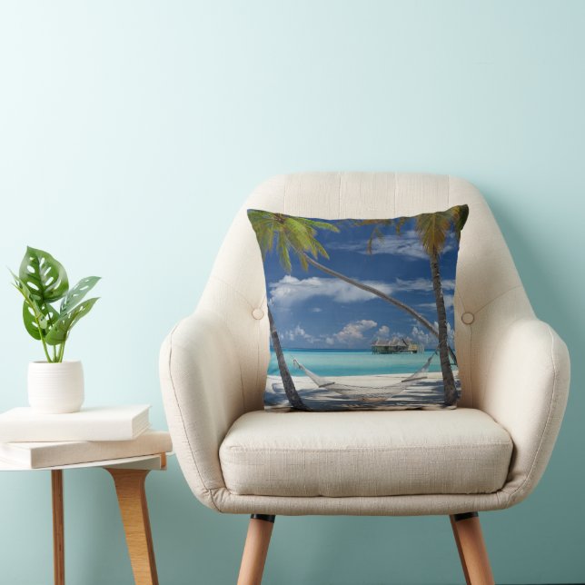 Tropical Beaches | Sandy Beach, Maldives Cushion (Chair)