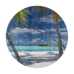 Tropical Beaches Sandy Beach, Maldives Cutting Board