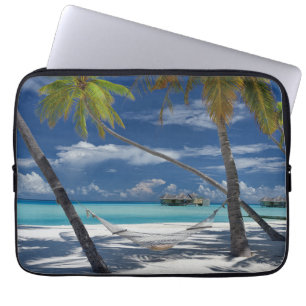 Tropical Beaches   Sandy Beach, Maldives Laptop Sleeve