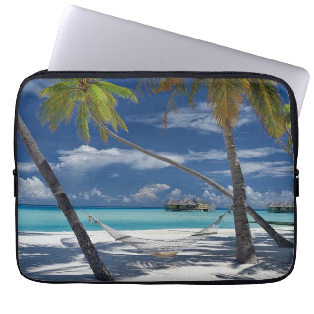 Tropical Beaches | Sandy Beach, Maldives Laptop Sleeve (Front)