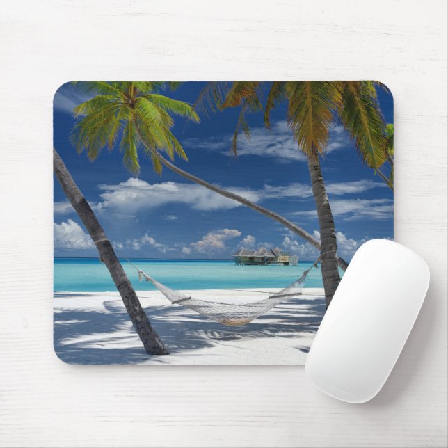 Tropical Beaches | Sandy Beach, Maldives Mouse Mat (With Mouse)