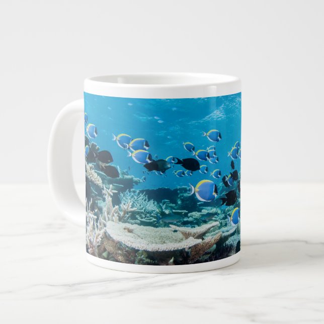 Tropical Beaches | Sturgeon Amongst Coral Large Coffee Mug (Front Left)