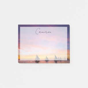 Tropical Beaches   Sunset Sailboats, Phillipines Post-it Notes