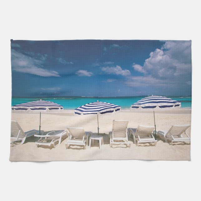 Tropical Beaches | Tropical Beach Anguilla Tea Towel (Horizontal)