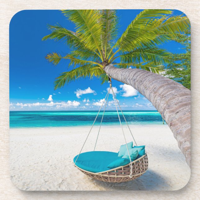 Tropical Beaches | Tropical Landscape Beach Swing Coaster (Front)