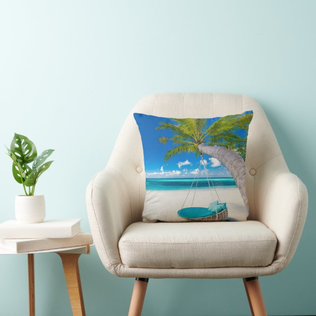 Tropical Beaches | Tropical Landscape Beach Swing Cushion (Chair)