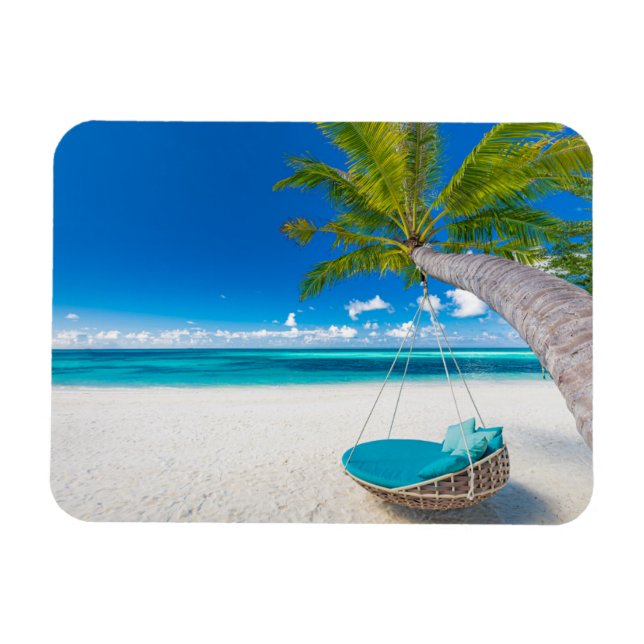 Tropical Beaches | Tropical Landscape Beach Swing Magnet (Horizontal)