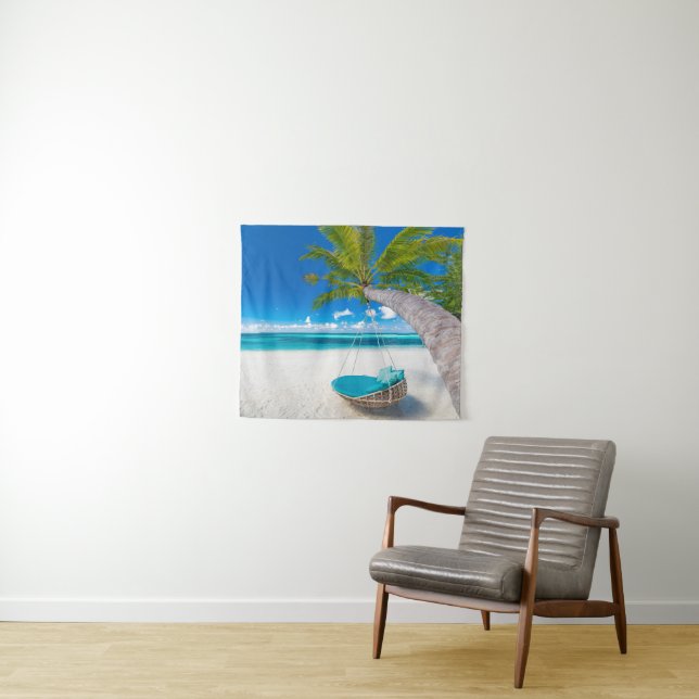 Tropical Beaches | Tropical Landscape Beach Swing Tapestry (In Situ (Horizontal))