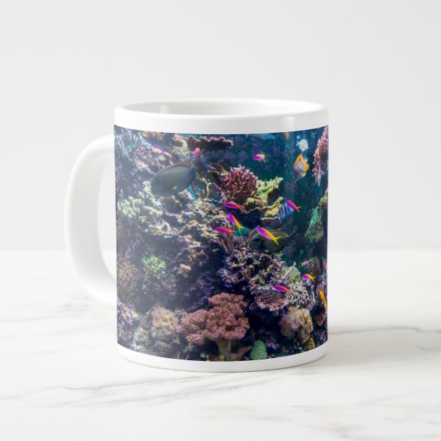 Tropical Beaches | Underwater Coral Reef Large Coffee Mug (Front Left)