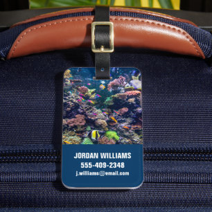Tropical Beaches   Underwater Coral Reef Luggage Tag