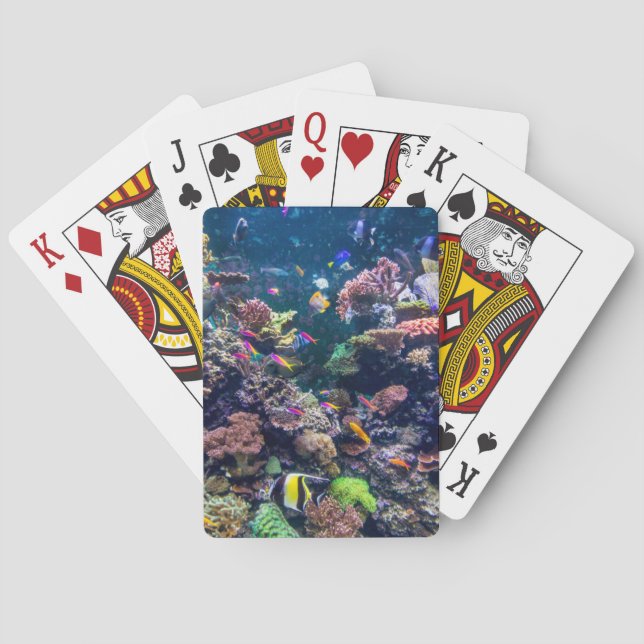 Tropical Beaches | Underwater Coral Reef Playing Cards (Back)