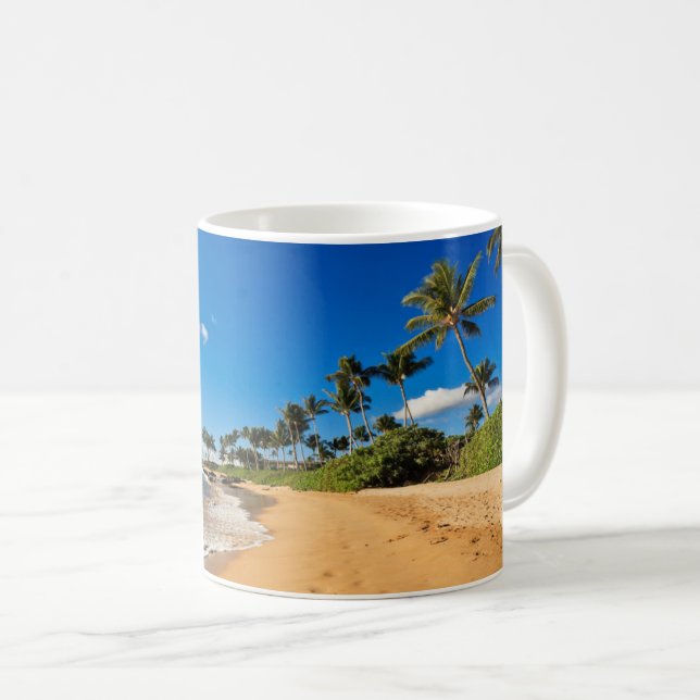 Tropical Beaches | Wailea, Maui, Hawaii Coffee Mug (Front Right)