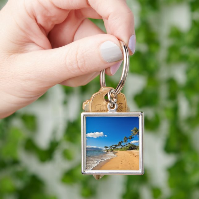 Tropical Beaches | Wailea, Maui, Hawaii Key Ring (Hand)