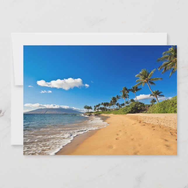 Tropical Beaches | Wailea, Maui, Hawaii Thank You Card (Front)