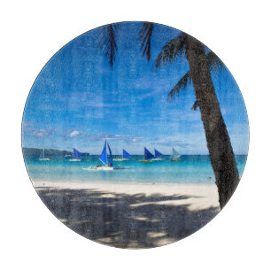 Tropical Beaches   White Beach Boracay Philippines Cutting Board