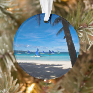 Tropical Beaches   White Beach Boracay Philippines Ornament