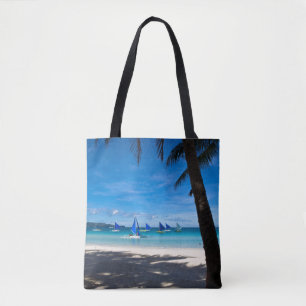 Tropical Beaches White Beach Boracay Philippines Tote Bag
