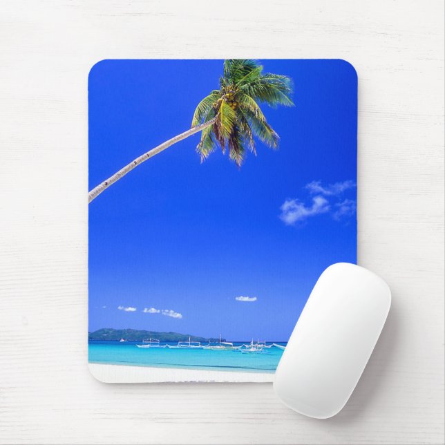 Tropical Beaches | White Beach, Phillipines Mouse Mat (With Mouse)
