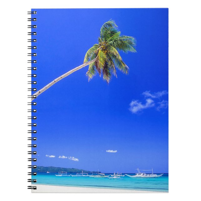 Tropical Beaches | White Beach, Phillipines Notebook (Front)