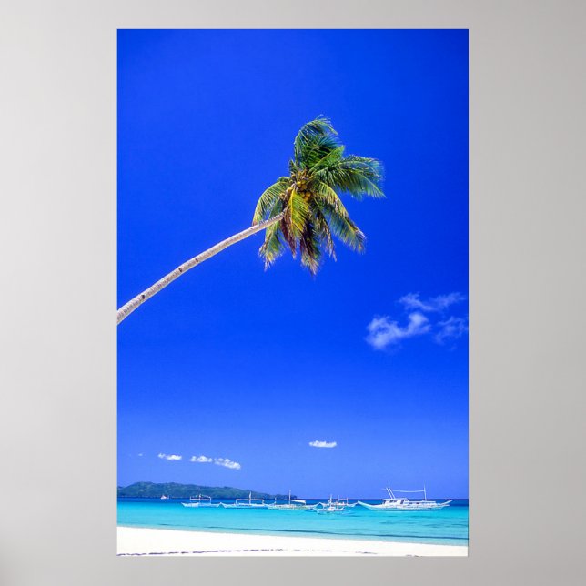 Tropical Beaches | White Beach, Phillipines Poster (Front)