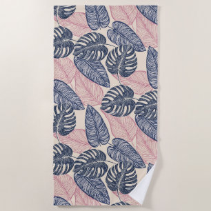 Tropical beachy boho beach towel