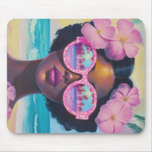 Tropical Beauty in Pink Shades Mouse Mat