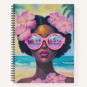 Tropical Beauty in Pink Shades Notebook