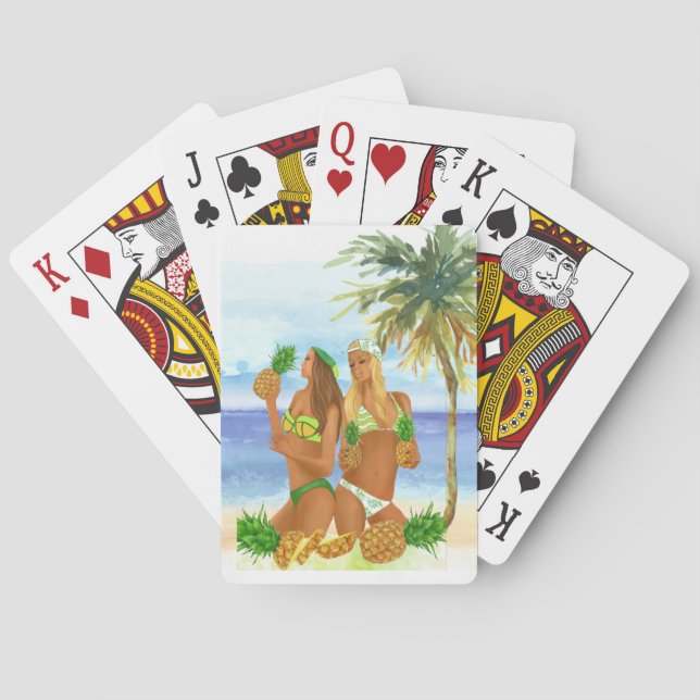 Tropical Beauty Playing Cards (Back)
