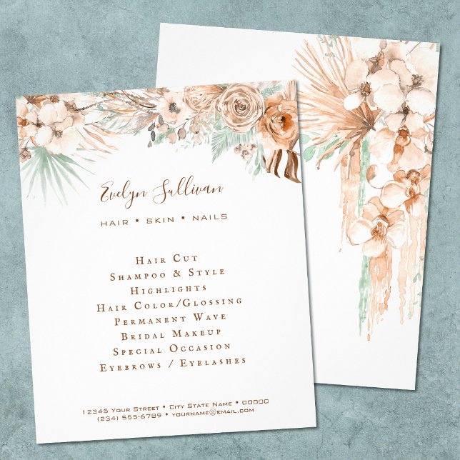 tropical beige and mint flyer (Creator Uploaded)