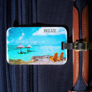 Tropical Belise Beach Vacation Luggage Tag