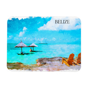 Tropical Belise Beach Vacation Magnet