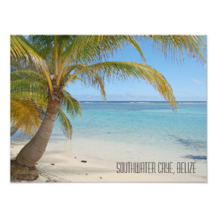 Tropical Belize Beach Caribbean Island Seascape Photo Print