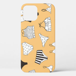 Tropical Bikini: Hand-Drawn Summer Pattern iPhone 12 Case
