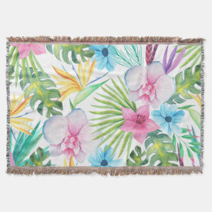 Tropical Bird Art Throw Blanket