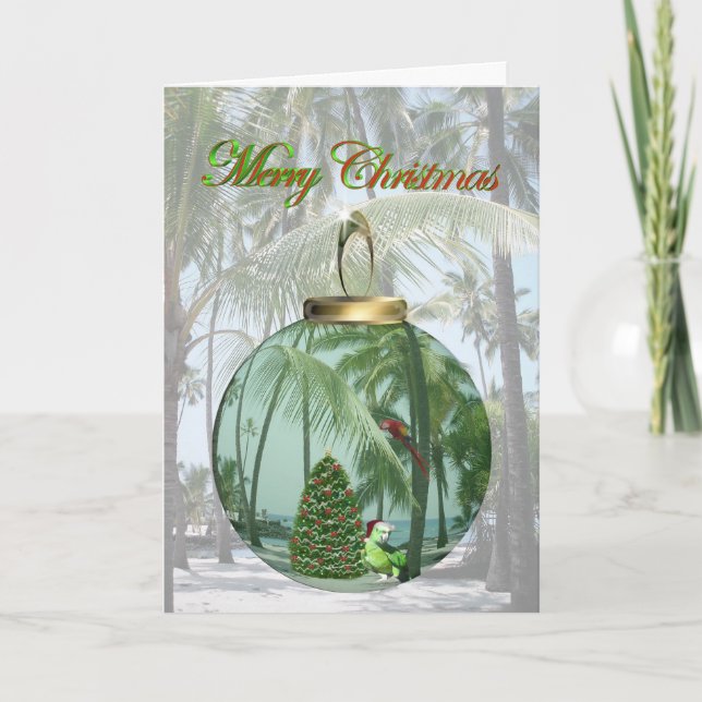 Tropical Bird Christmas Card (Front)
