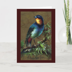 Tropical Bird Happy New Year Holiday Card