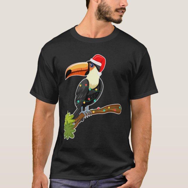 Tropical Bird Hawaiian Summer Toucan Christmas In  T-Shirt (Front)