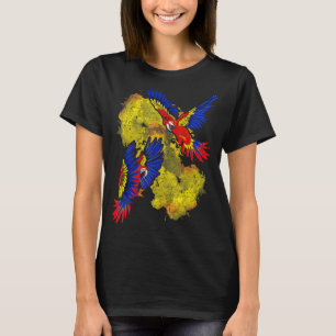 Tropical Bird Jungle Animal Colourful Macaw Parro T-Shirt
