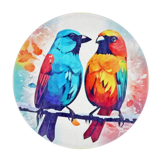 Tropical Bird Lovers Cutting Board (Front)