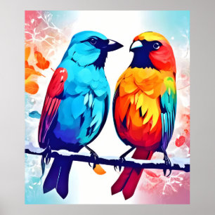 Tropical Bird Lovers Poster